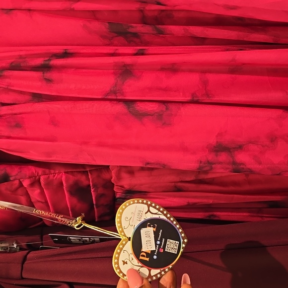 Chivon corset back with slit dress - Picture 5 of 6